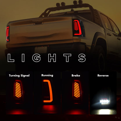 Tail Light Assembly Fit for 2009-2018 Dodge Ram 1500 2500 3500,Starting Animated Rear Light Assembly, Dynamic Turn Signal,Brake Light,Reverse Light Smoked