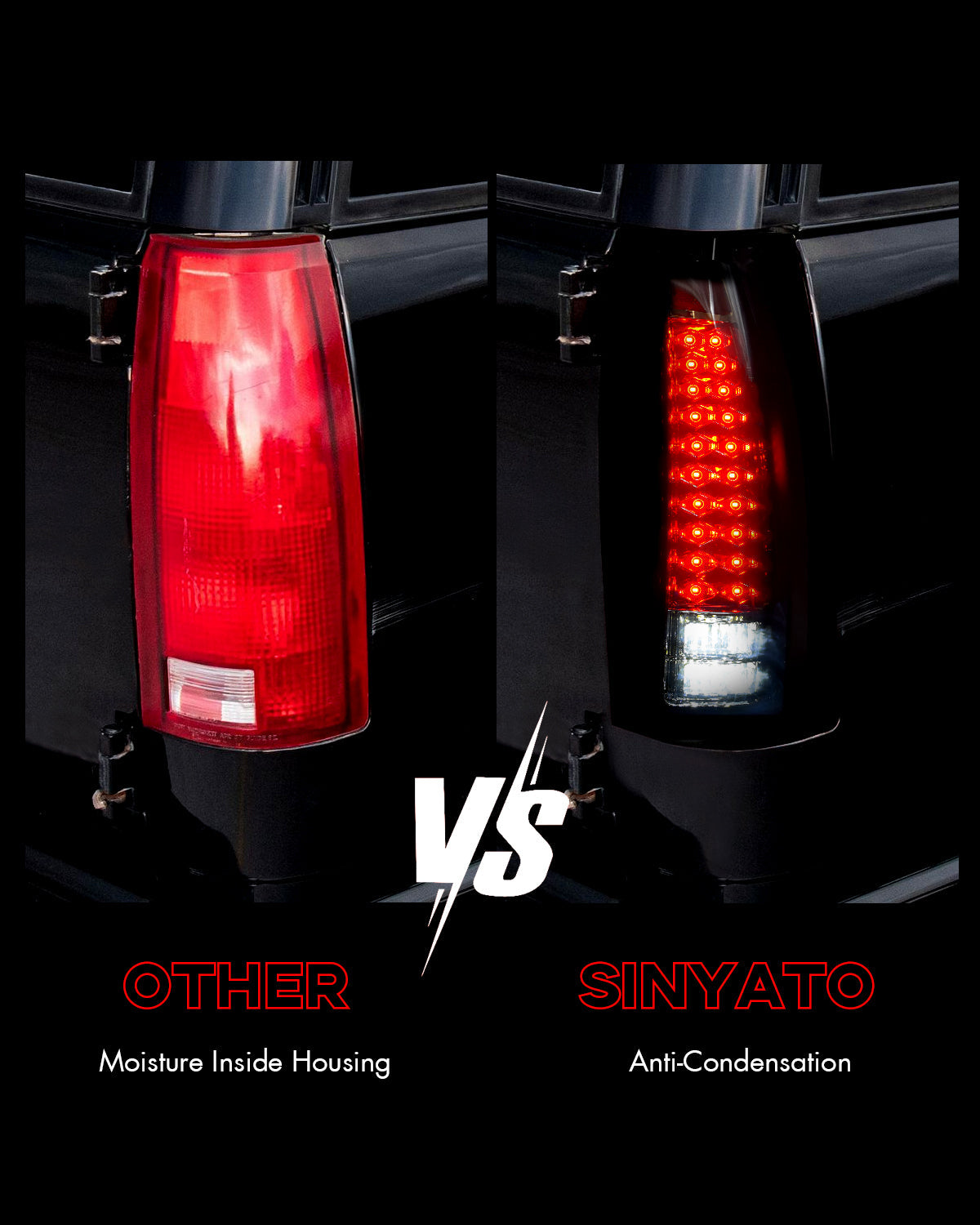 Smoked Tail Lights for 1988-1999 Chevrolet GMC C/K GMC Sierra Pickup Truck Chevy Silverado/Suburban/Tahoe/Yukon