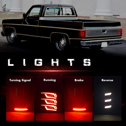 LED Tail Light Assembly  for 1973-1987 chevy C10 & GMC With Smoke Lens