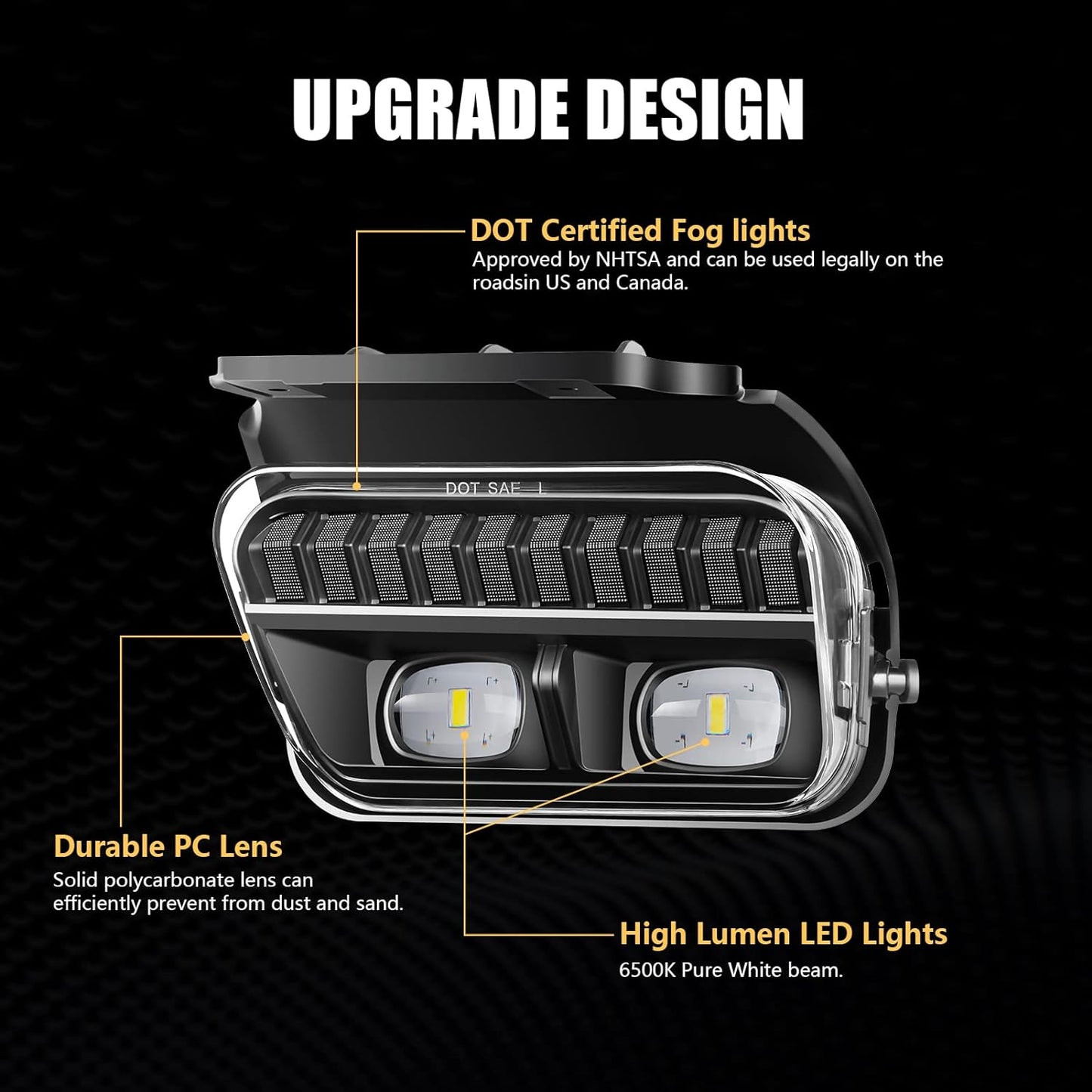 LED Fog Lights for 2003-2007 Chevy Silverado, 2002-2006 Avalanche (1 pair)