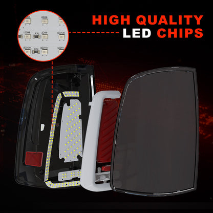 Tail Light Assembly Fit for 2009-2018 Dodge Ram 1500 2500 3500,Starting Animated Rear Light Assembly, Dynamic Turn Signal,Brake Light,Reverse Light Smoked