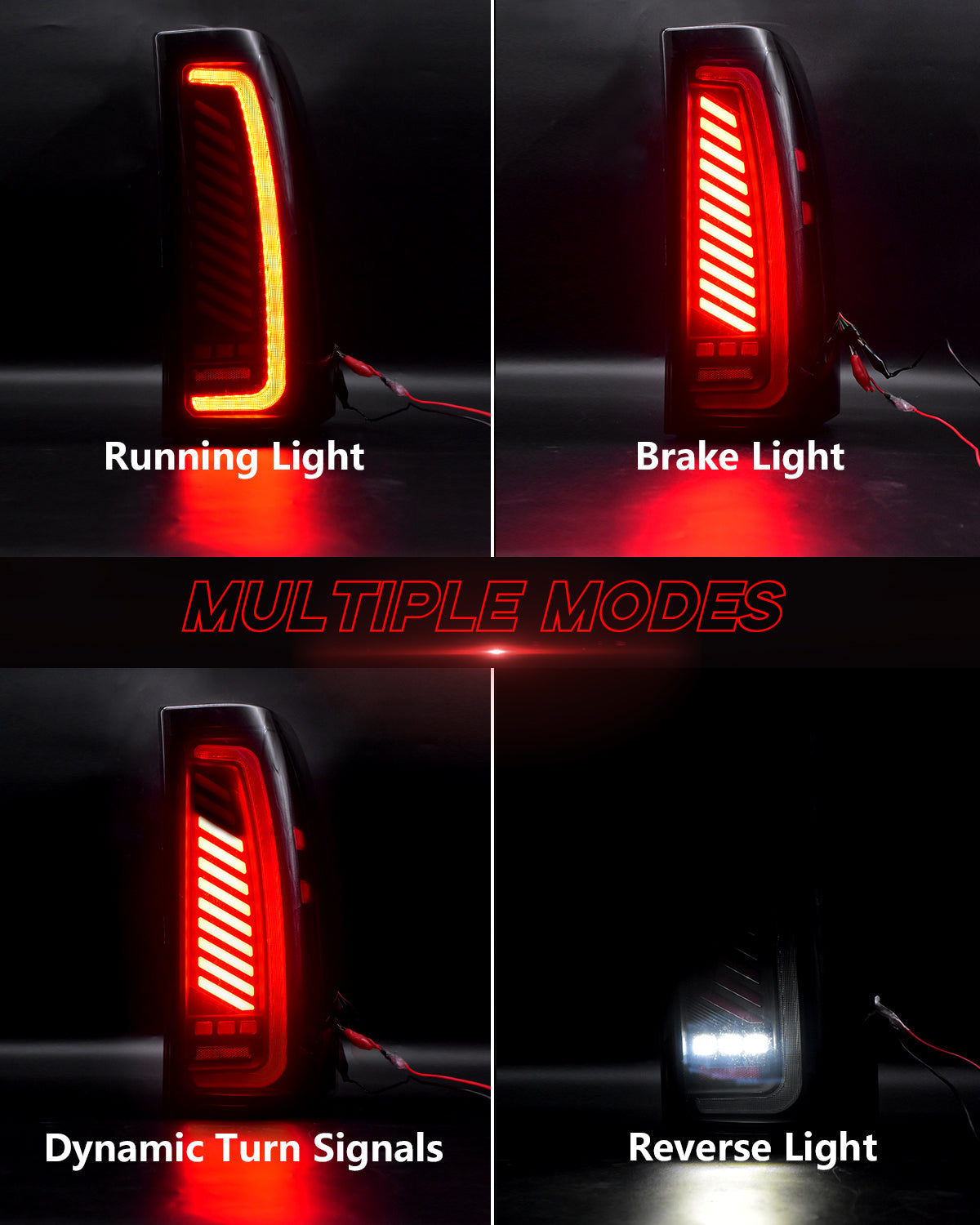 Sequential LED Tail Light for 1999-2002 Chevy Silverado,1999-2006 GMC Sierra Starting Animated Rear Light Assembly, Dynamic Turn Signal,Brake Light,Reverse Light Smoked