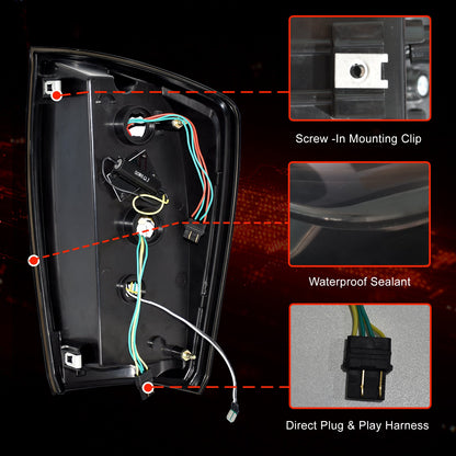 Tail Lights for 2016-2023 Toyota Tacoma with Smoked Lenses