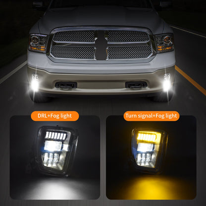 LED Fog Lights For 2013-2018 Dodge Ram 1500 with Day Running Light (1 pair)