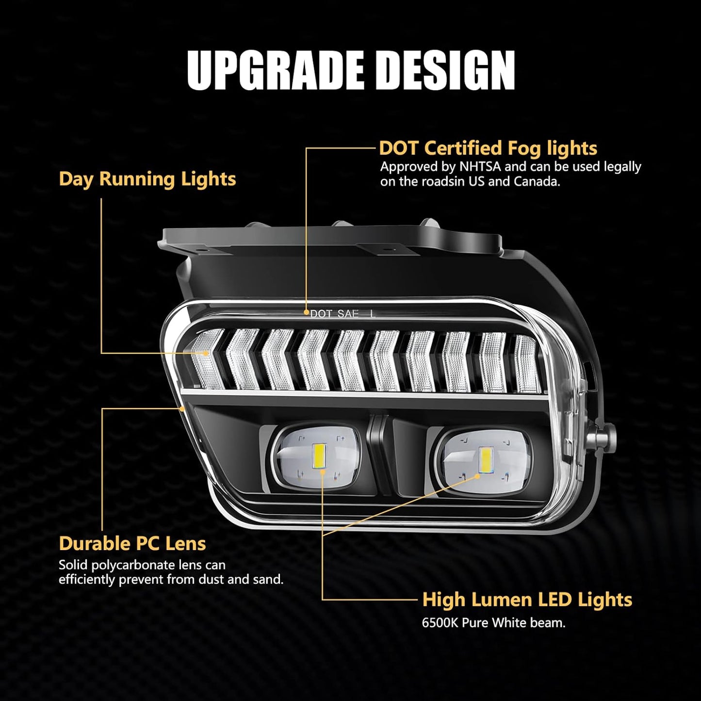LED Fog Lights for 2003-2007 Chevy Silverado, 2002-2006 Avalanche (1 pair)