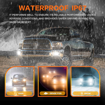 LED Fog Lights for 2009-2012 Dodge Ram 1500, 2010-2018 Dodge Ram 2500, 2012-2018 Dodge Ram 3500