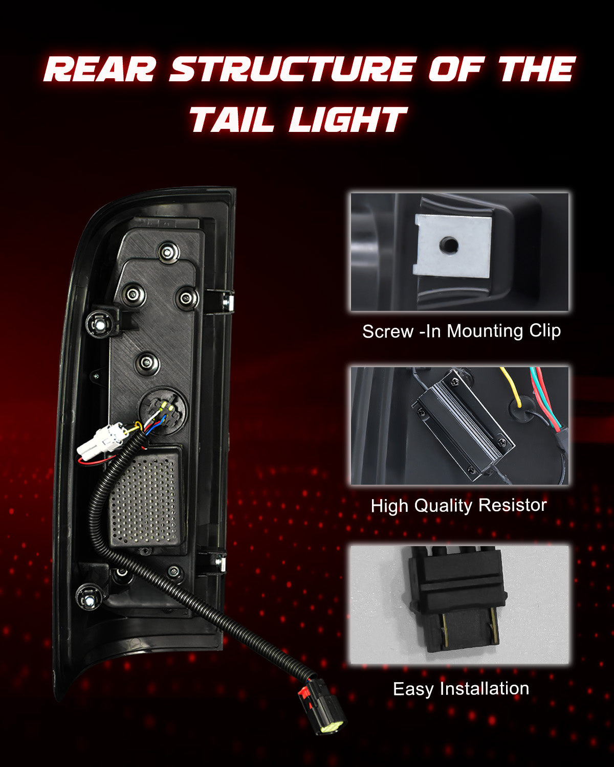 Full LED Tail Lights for Chevrolet Colorado 2015-2022 Rear Light Assembly, Running Lights,Turn Signals, Brake Lights, Reverse Lights, Driver & Passenger Side - Smoked