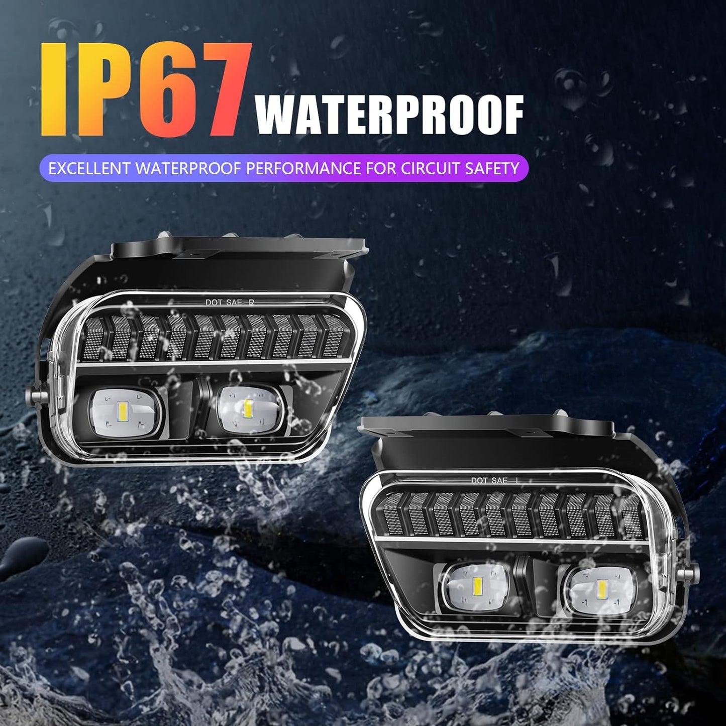 LED Fog Lights for 2003-2007 Chevy Silverado, 2002-2006 Avalanche (1 pair)