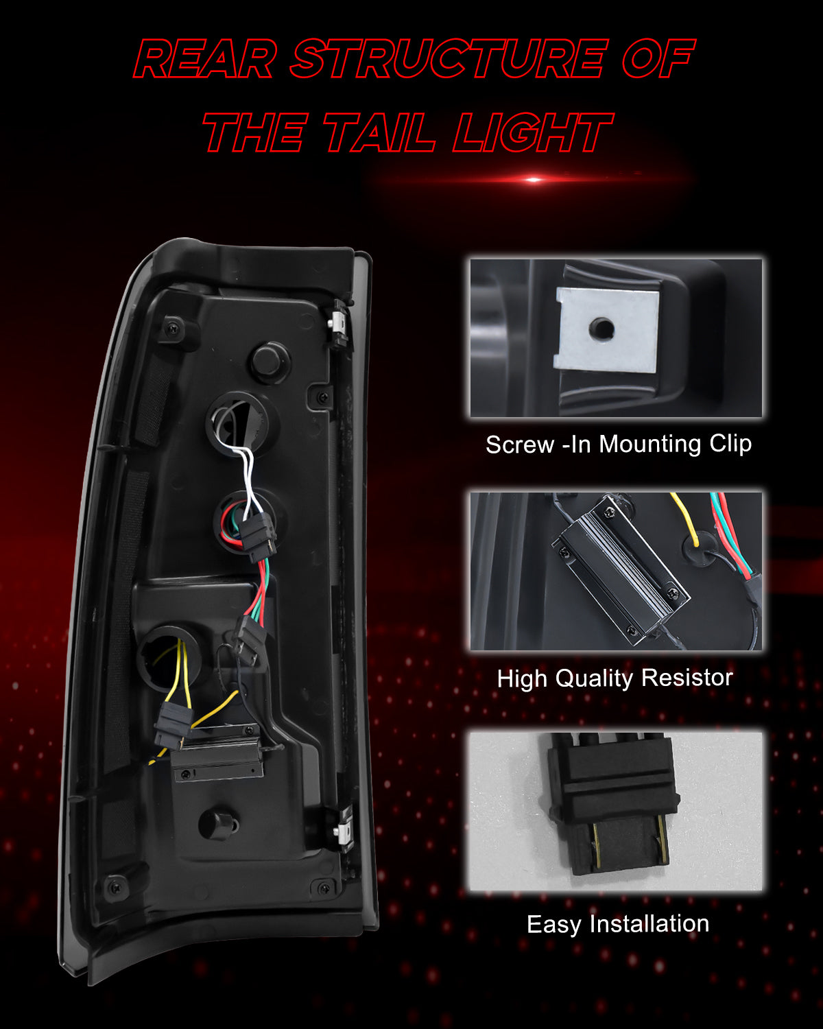 Sequential LED Tail Light for 1999-2002 Chevy Silverado,1999-2006 GMC Sierra Starting Animated Rear Light Assembly, Dynamic Turn Signal,Brake Light,Reverse Light Smoked