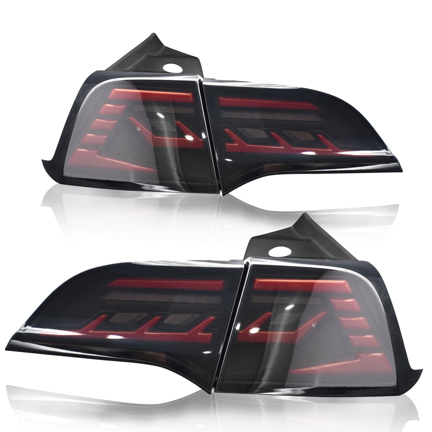 LED Tail Lights for 2017-2022 Tesla Model 3, Model Y with Smoked Lens