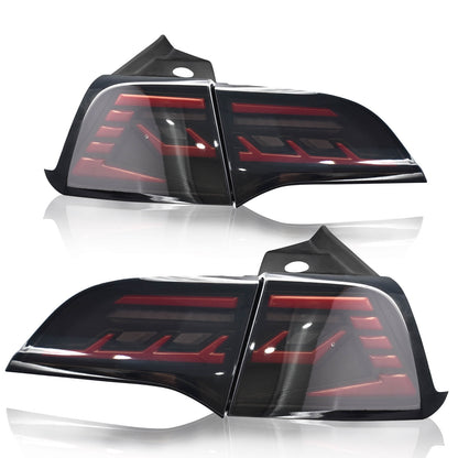 LED Tail Lights for 2017-2022 Tesla Model 3, Model Y with Smoked Lens