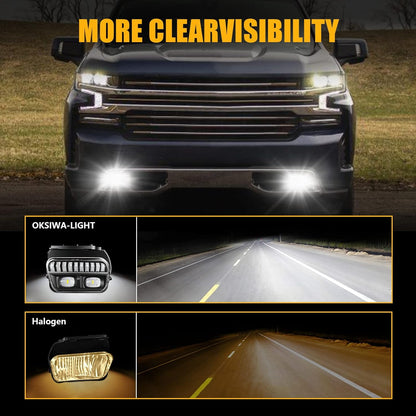 LED Fog Lights for 2003-2007 Chevy Silverado, 2002-2006 Avalanche (1 pair)