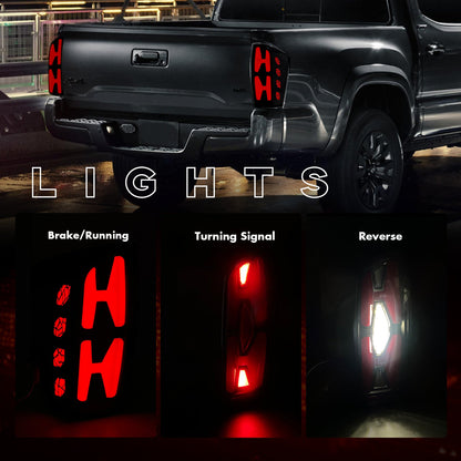 Tail Lights for 2016-2023 Toyota Tacoma with Smoked Lenses