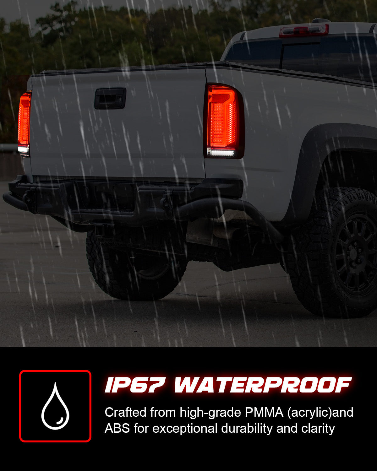 Full LED Tail Lights for Chevrolet Colorado 2015-2022 Rear Light Assembly, Running Lights,Turn Signals, Brake Lights, Reverse Lights, Driver & Passenger Side - Smoked