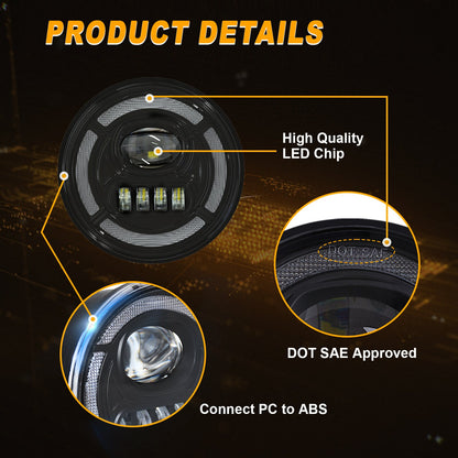 Led Fog Lights with DRL/Turn Signal for GMC 2007-2013 Sierra 1500,2007-2014 Sierra 2500 3500HD (Not Fit Classic Models) Bumper Driving Fog Lamp