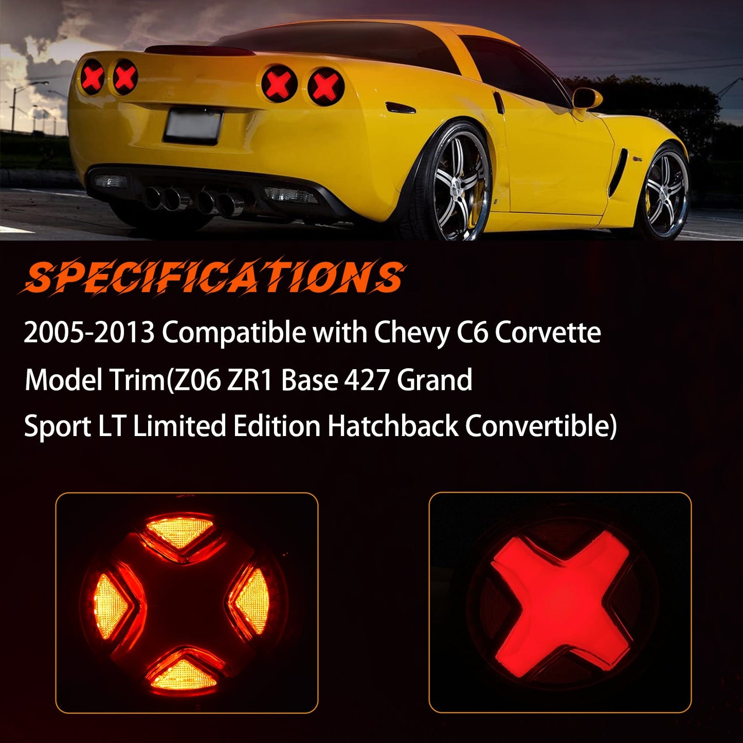 Tail Lights for 2005-2013 Chevy Corvette C6