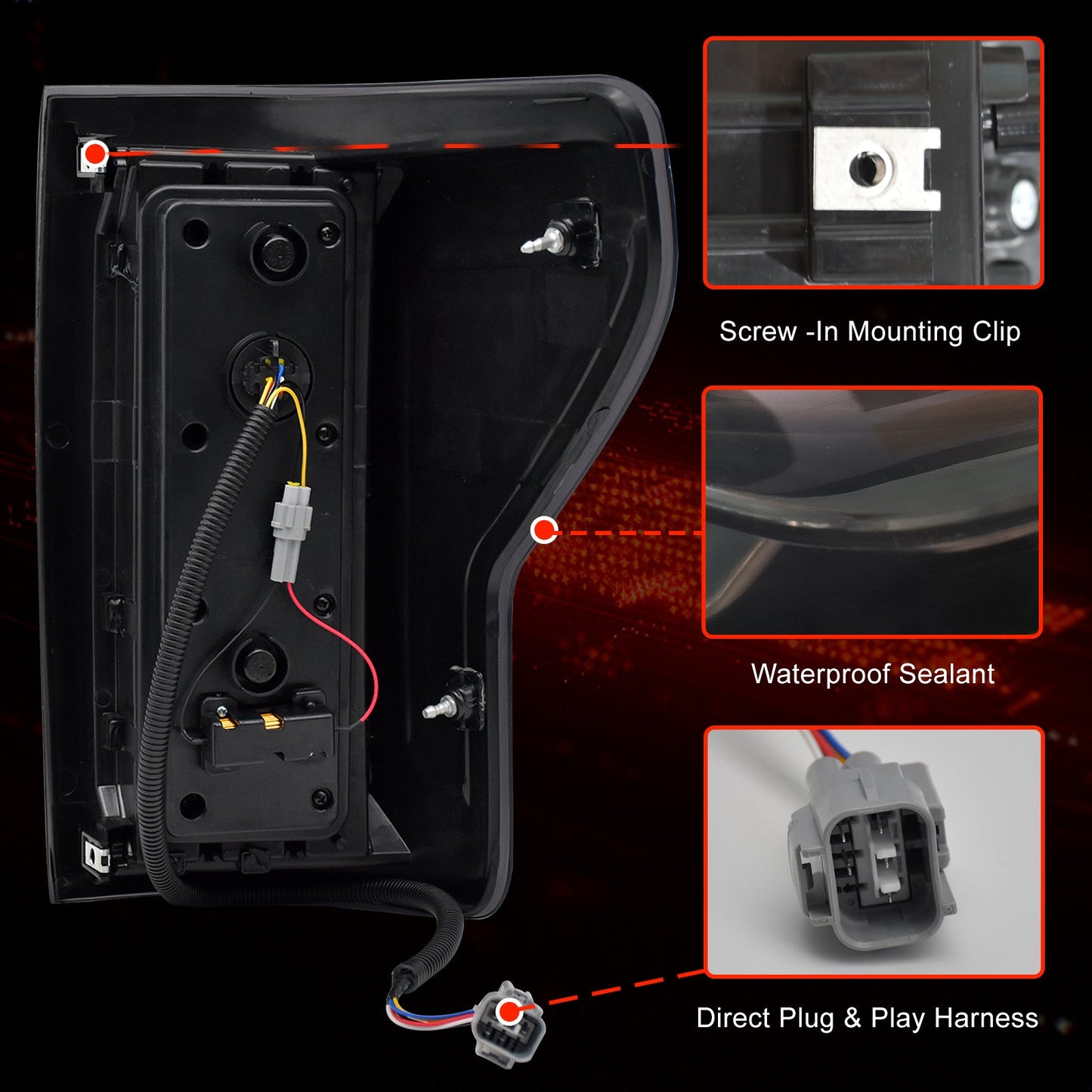 mcooo Sequential Led Tail Lights For 2007-2013 Toyota Tundra Starting Animated Rear Lights Assembly