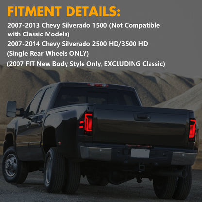 Sequential LED Tail Light for 2007-2013 Chevy Silverado 1500 2500HD 3500HD