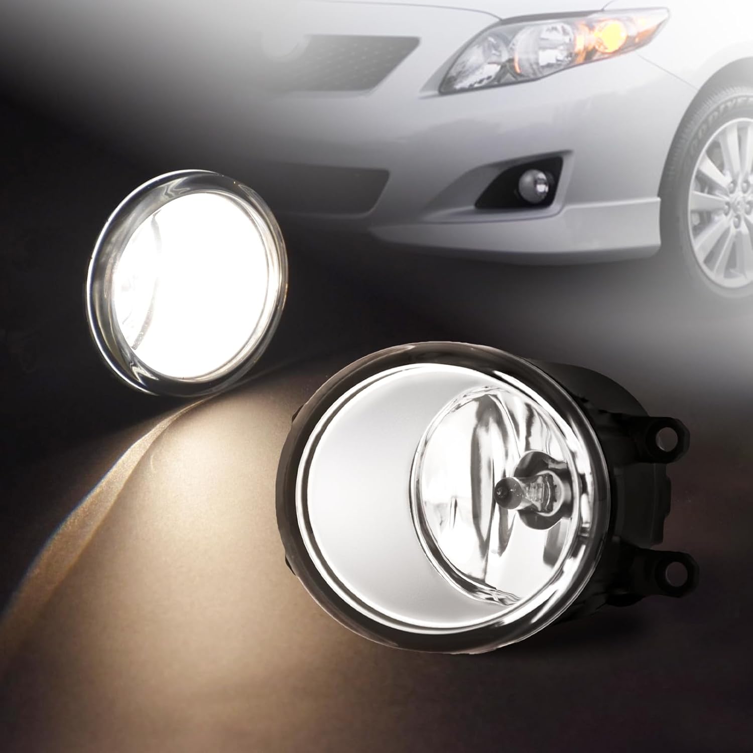 Mcooo 1Pair Fog Lights for Toyota 2012-2015 Tacoma 2010-2013 4runner 2007-2014 Camry 2009-2013 Corolla RAV4 Matrix Avalon Prius Solara Venza Yaris【2006 SCION】 for Lexus GS350 HS250h IS-F Halogen