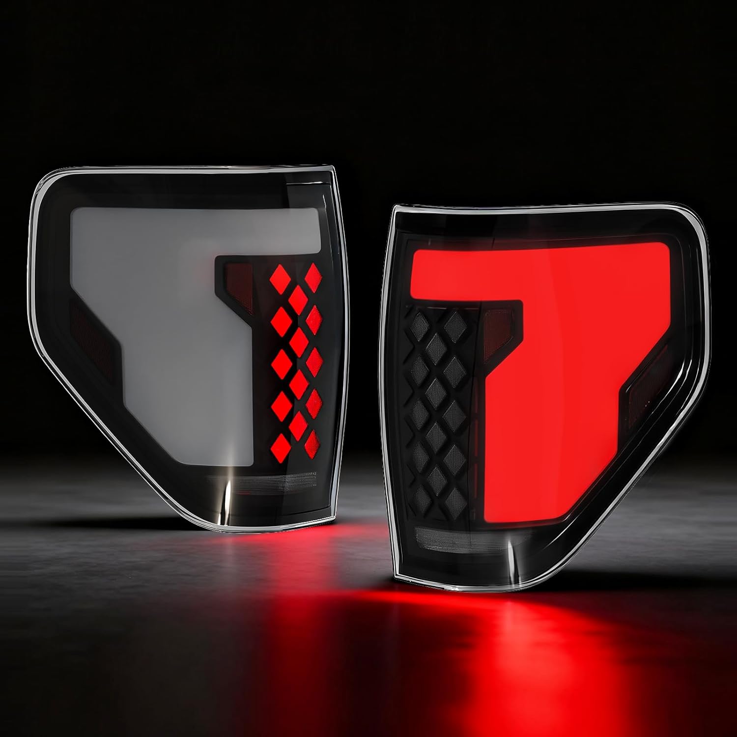 Mcooo Sequential Full Led tail lights Compatible with 2009 2010 2011 2012 2013 2014 Ford F150 Starting Animated, Dynamic Turn Signal,Brake Light, Reverse Light Rear Light Assembly Smoked