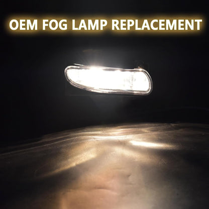 mcooo Fog Lights Assembly Compatible with 1999-2004 Ford Mustang, Bumper Driving Fog lamp Assembly Replacement (Halogen Fog Lights)