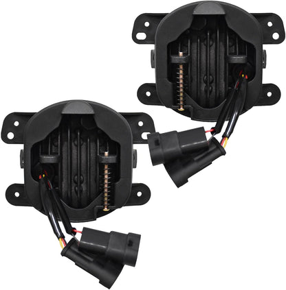 mcooo 4-Inch LED Fog Lights with Integrated DRL & Turn Signals - Perfect Fit for 2007-2018 Jeep Wrangler JK - Complete Jeep Wrangler Fog Lamp Replacement Kit (1 Pair)