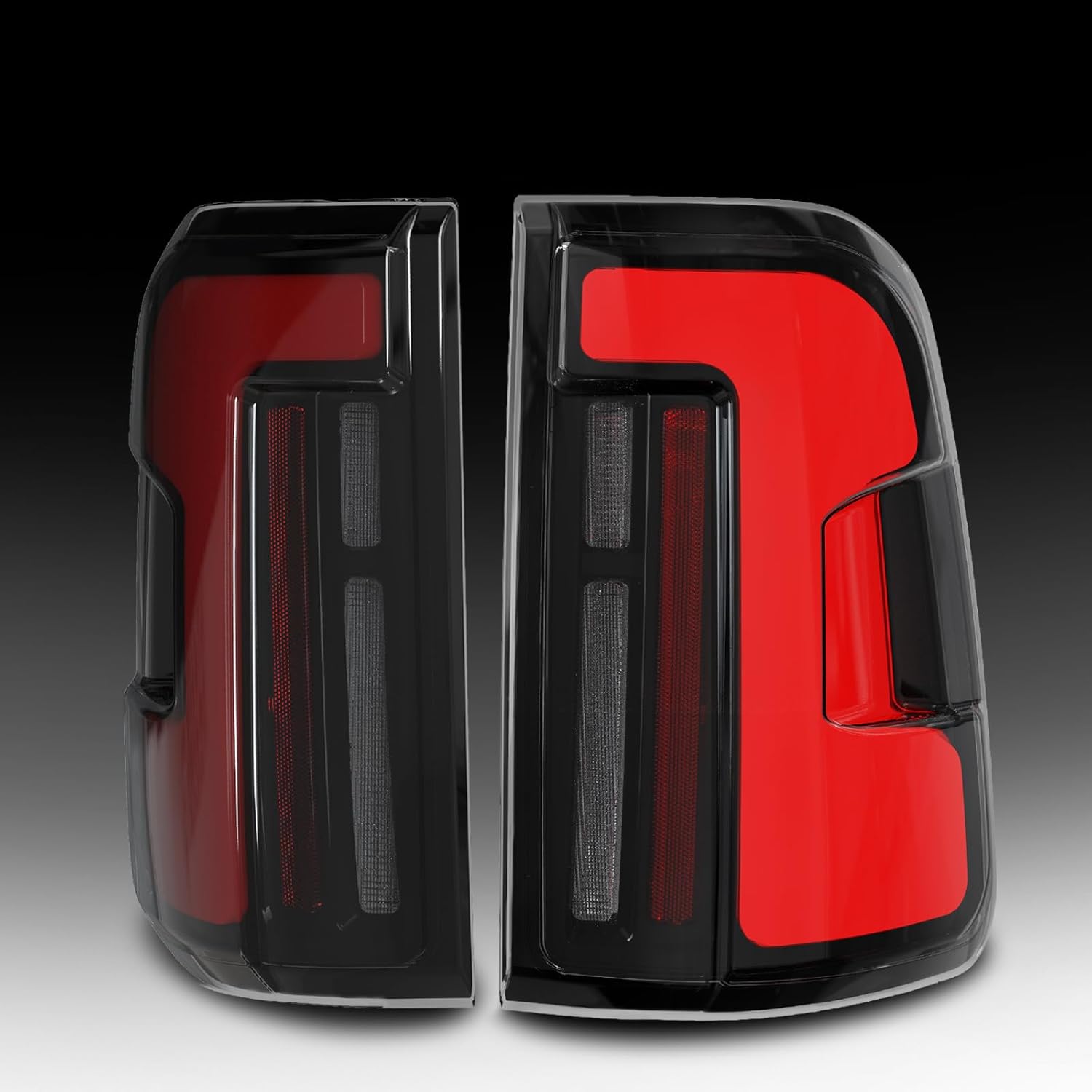 Mcooo Sequential Full Led tail lights for 2019-2024 Dodge Ram 1500 (without Bilnd Spot) Starting Animated Rear Light Assembly, Dynamic Turn Signal,Brake,Reverse Smoked Not applicable to classic
