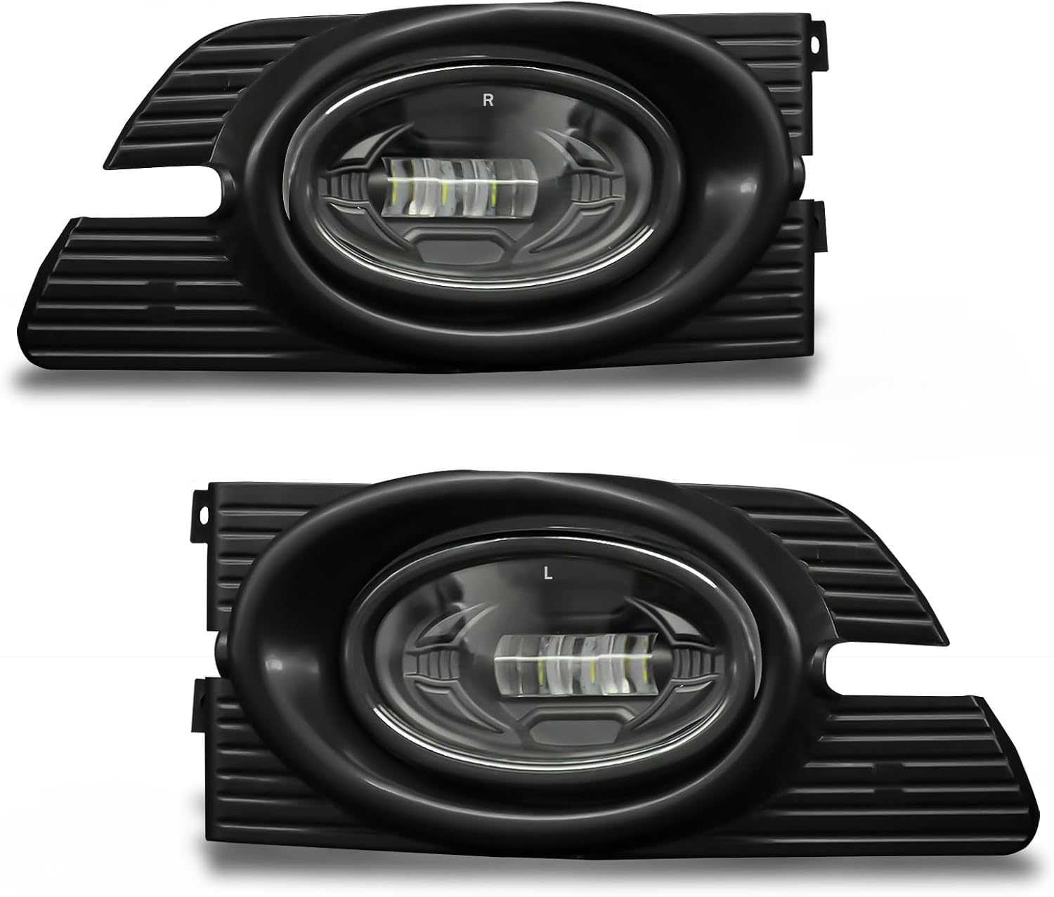 Mcooo LED Fog Lights fit for 2001-2002 Honda Accord 4DR Sedan, Front Driving Fog Lamps Assembly Replacement Kit, Clear Lens（1 Pair）