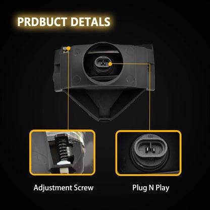 mcooo Fog Lights Assembly Compatible with 1999-2004 Ford Mustang, Bumper Driving Fog lamp Assembly Replacement (Halogen Fog Lights)