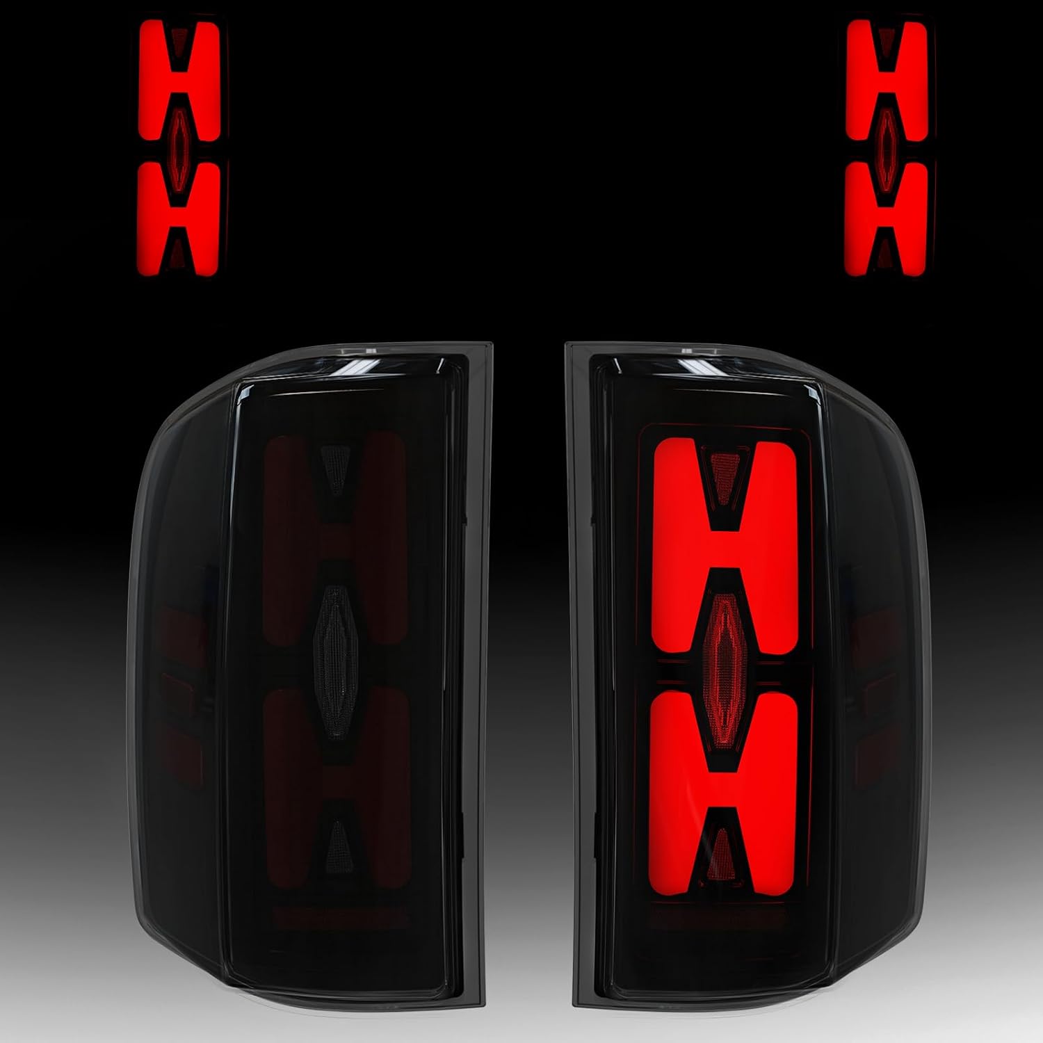 Mcooo Sequential LED Tail Light for 2007-2013 Chevy Silverado 1500 2500HD 3500HD,With Start-Up Animation, Unique Attractive Appearance Design,Turn Signal,Smoked Lens Rear Light,Break,Reverse Light