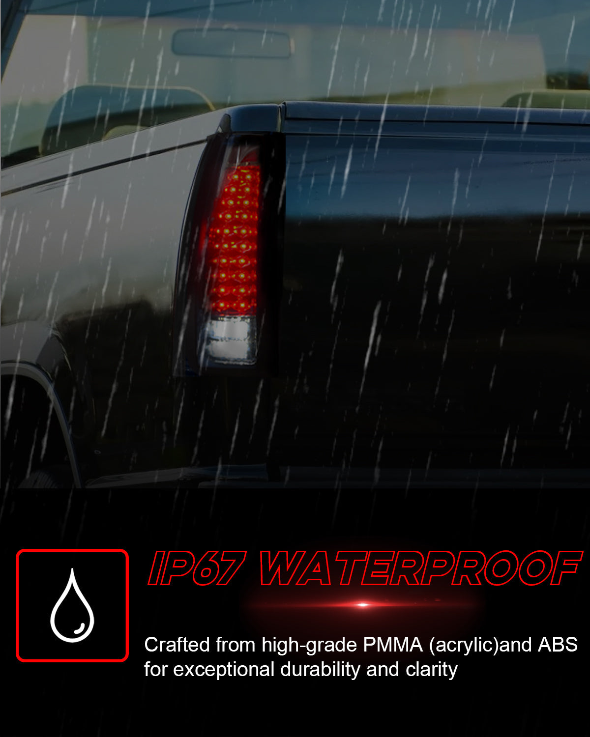 Smoked Tail Lights for 1988-1999 Chevrolet GMC C/K GMC Sierra Pickup Truck Chevy Silverado/Suburban/Tahoe/Yukon
