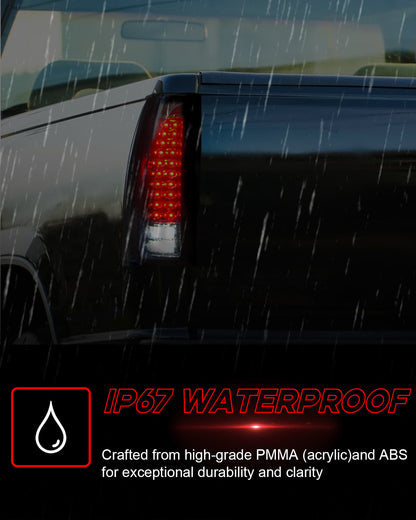 Smoked Tail Lights for 1988-1999 Chevrolet GMC C/K GMC Sierra Pickup Truck Chevy Silverado/Suburban/Tahoe/Yukon