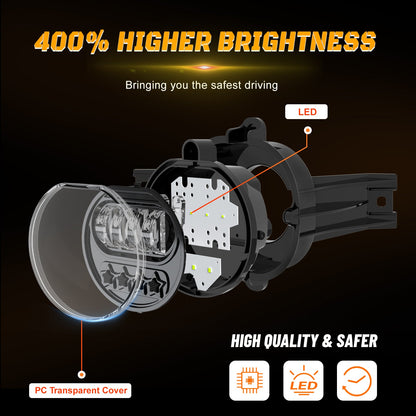LED Fog Lights for Dodge 2002-2008 Ram 1500, 2003-2009 Ram 2500 3500 Pickup 2004-2006 Durango Upgrade and Modified 1 Pair Led Fog Lamp