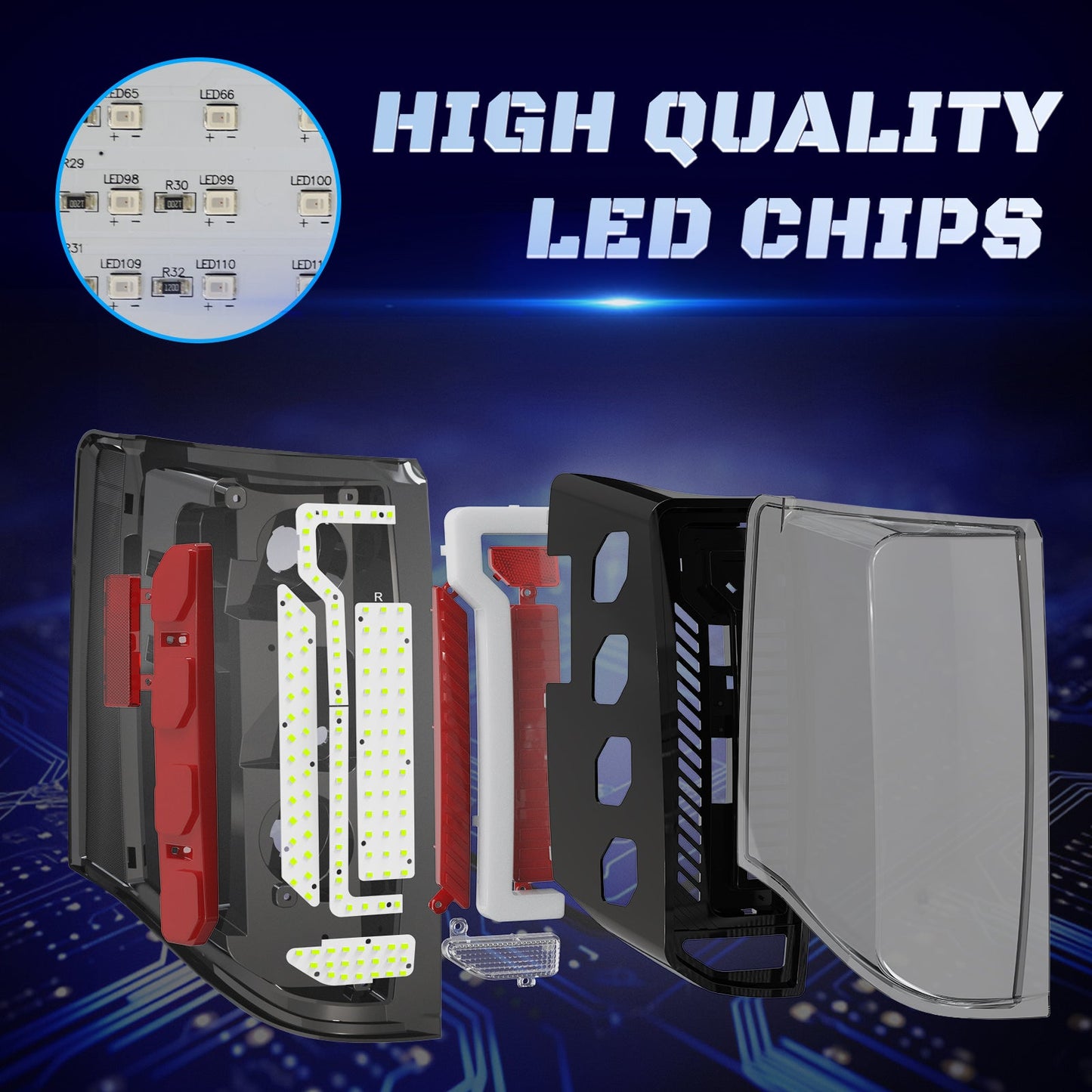Sequential LED Tail Light for 2011-2020 Dodge Grand Caravan Starting Animated Rear Light Assembly, Dynamic Turn Signal,Brake Light,Reverse Light Smoked