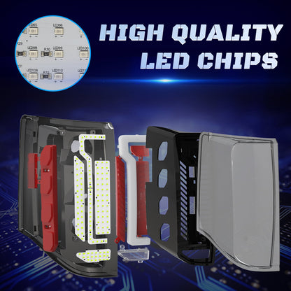 Sequential LED Tail Light for 2011-2020 Dodge Grand Caravan Starting Animated Rear Light Assembly, Dynamic Turn Signal,Brake Light,Reverse Light Smoked