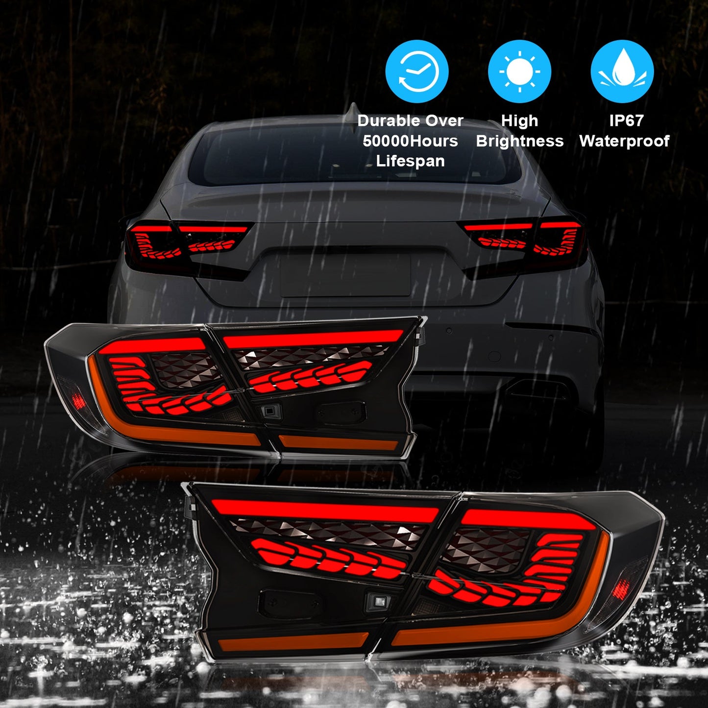 LED Tail Lights for 2018-2022 Honda Accord 10th Gen