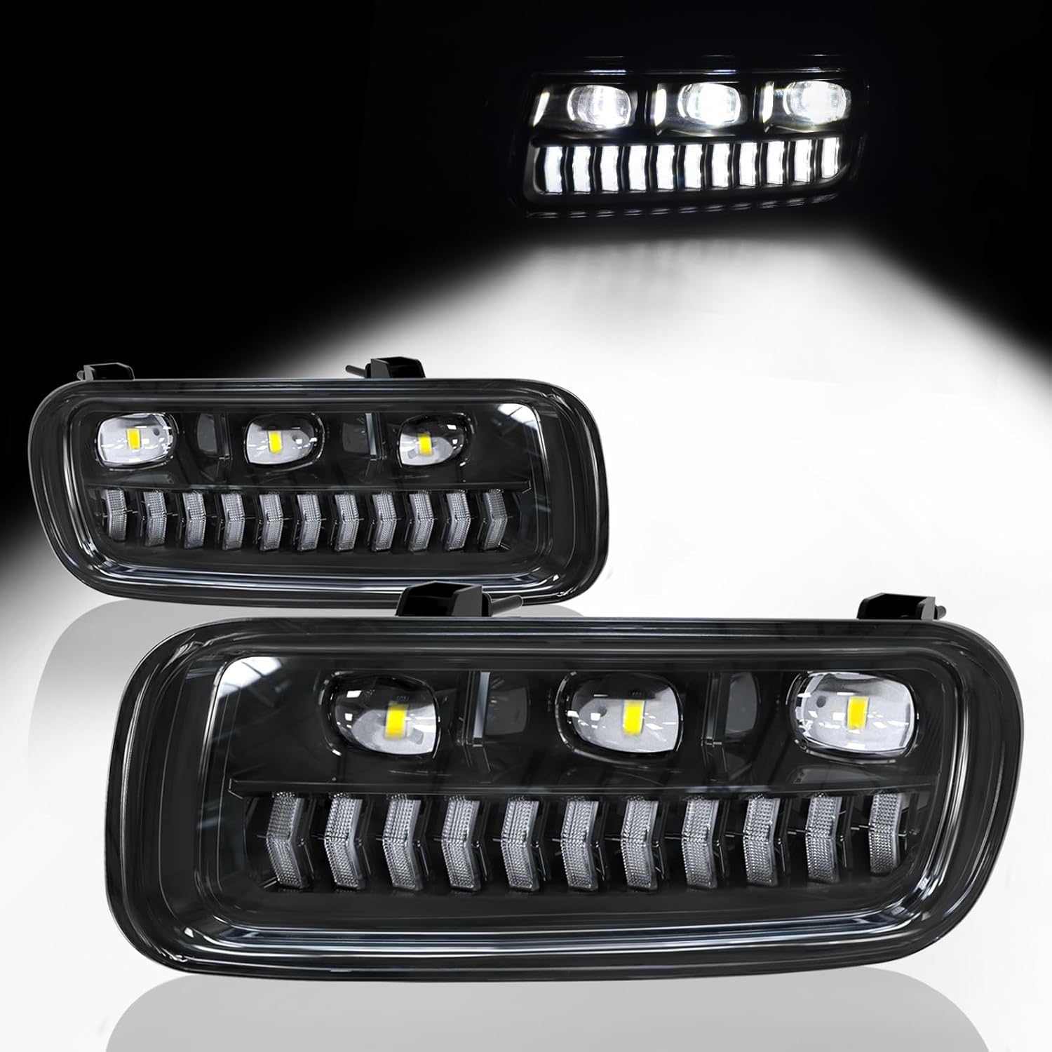 2004–2006 Ford F-150 LED Fog Lights | DRL + Turn Signal | 6000K | IP67 | Fit Lincoln Mark LT