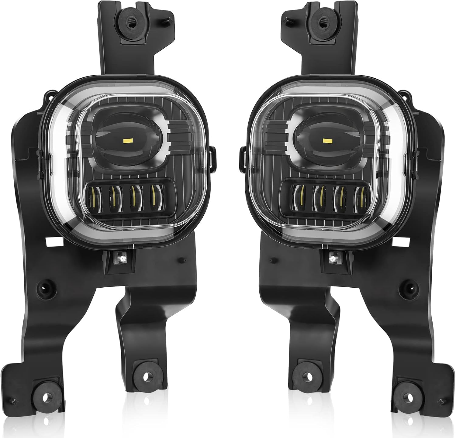 Mcooo LED Fog Lights Compatible with 2008-2010 Ford F250 F350 F450 Super Duty Truck, Front Driving Lamps Clear Lens Assembly Replacement, DOT Approved (1 Pair)