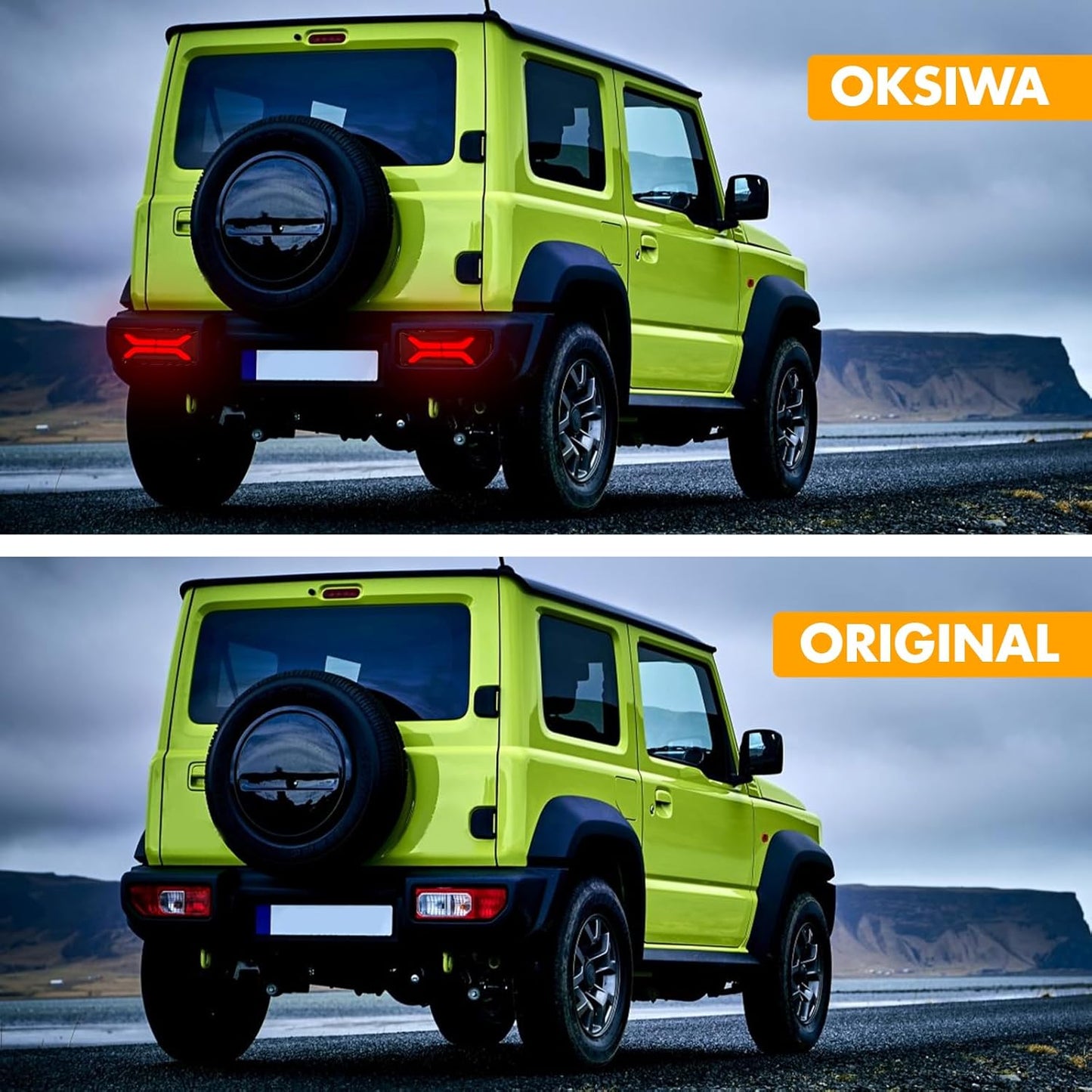 Full Tail Lights for 2019-2024 Suzuki Jimny with Start Up Sequence,Dynamic Turn Signal,Unique Appearance Design, Reverse Brake Tail Lamp Rear Lights Assembly