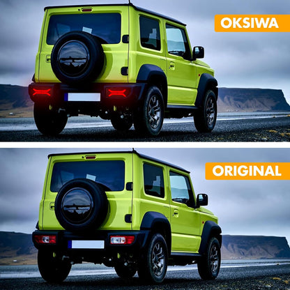 Full Tail Lights for 2019-2024 Suzuki Jimny with Start Up Sequence,Dynamic Turn Signal,Unique Appearance Design, Reverse Brake Tail Lamp Rear Lights Assembly