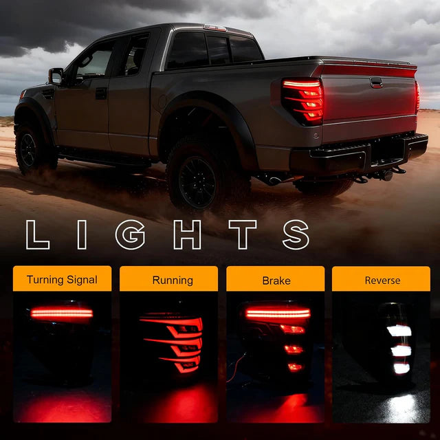 Ford F150 '09-'14 Sequential Full LED Tail Lights Animated Dynamic Turn Signal Brake/Reverse