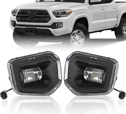 mcooo LED Fog Lights Assembly Compatible with Toyota Tacoma 2016 2017 2018 2019 2020 2021 2022（for SR SR5 Model）, Front Driving Fog Lamps Replacement Kit,DOT Certified - 1 Pair