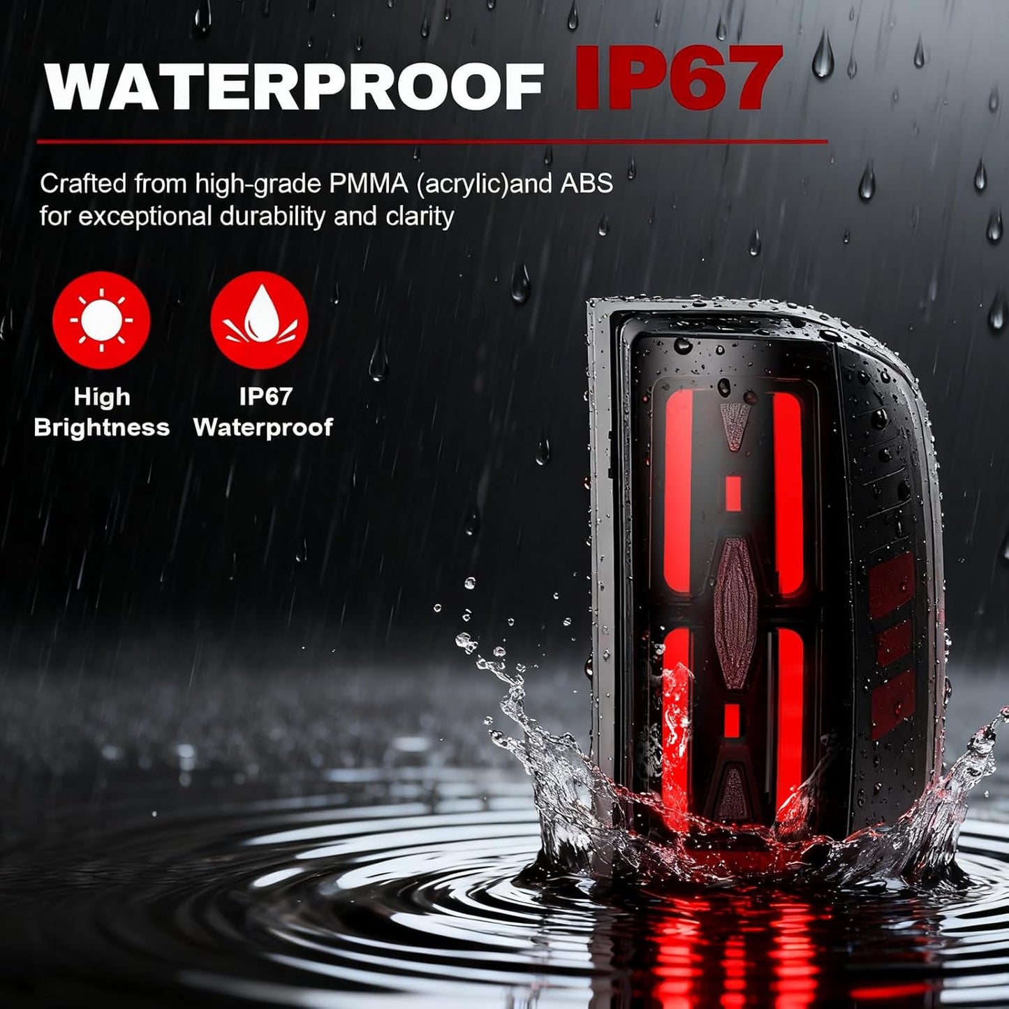 mcooo Full LED Tail Lights Assemble Compatible for 2007-2013 Chevy Silverado 1500& 2007-2014 Chevy Silverado 2500HD/3500HD With Start-Up Animation, Dynamic Turn Signals, Brake Light,Reverse Light-Smoked