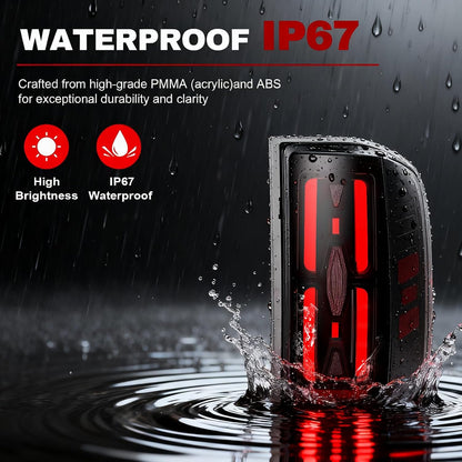 mcooo Full LED Tail Lights Assemble Compatible for 2007-2013 Chevy Silverado 1500& 2007-2014 Chevy Silverado 2500HD/3500HD With Start-Up Animation, Dynamic Turn Signals, Brake Light,Reverse Light-Smoked