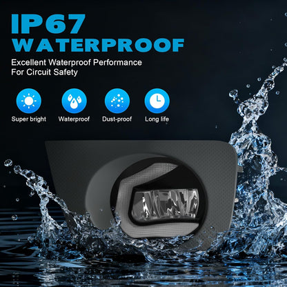 mcooo LED Fog Lights for 2006 2007 2008 2009 Toyota 4Runner, Front Driving Fog Light Lamps | Assembly Replacement Kit | Clear Lens