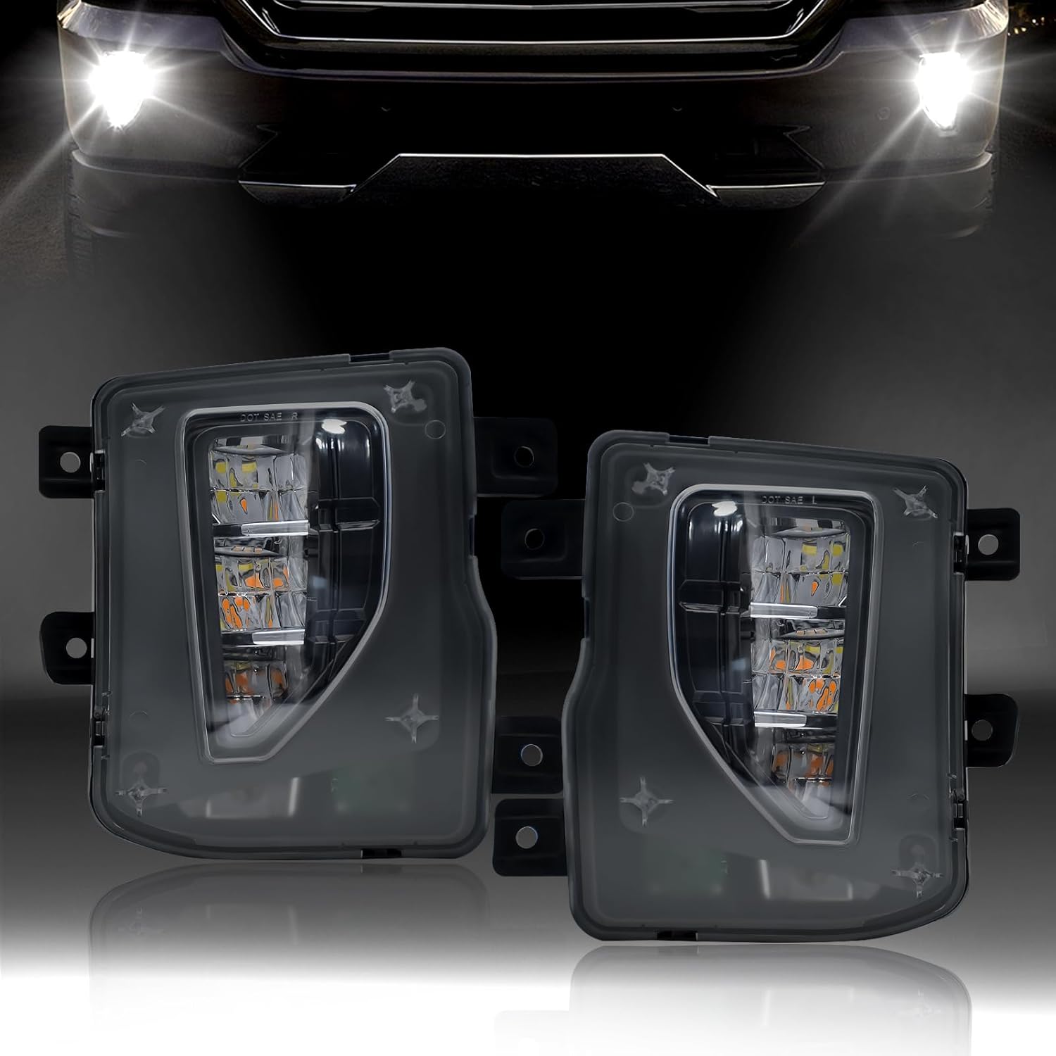 Mcooo Led Fog Lights for 2016 2017 2018 Chevy Silverado 1500, 1 Pair Fog Lamps