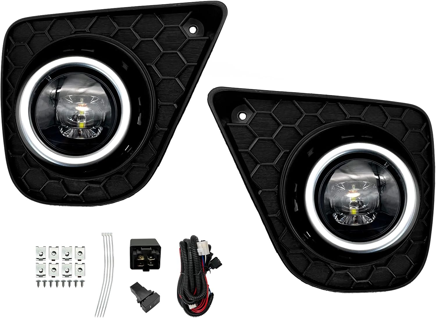 Mcooo LED Fog Lights Assembly Compatible With 2013 2014 2015 Honda Accord Coupe Front Bumper Driving Fog Lamp Kits Fog Light Driver & Passenger Side
