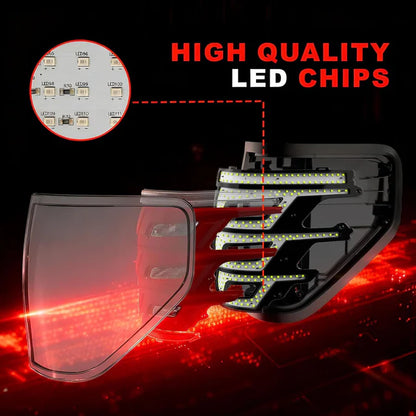 Ford F150 '09-'14 Sequential Full LED Tail Lights Animated Dynamic Turn Signal Brake/Reverse