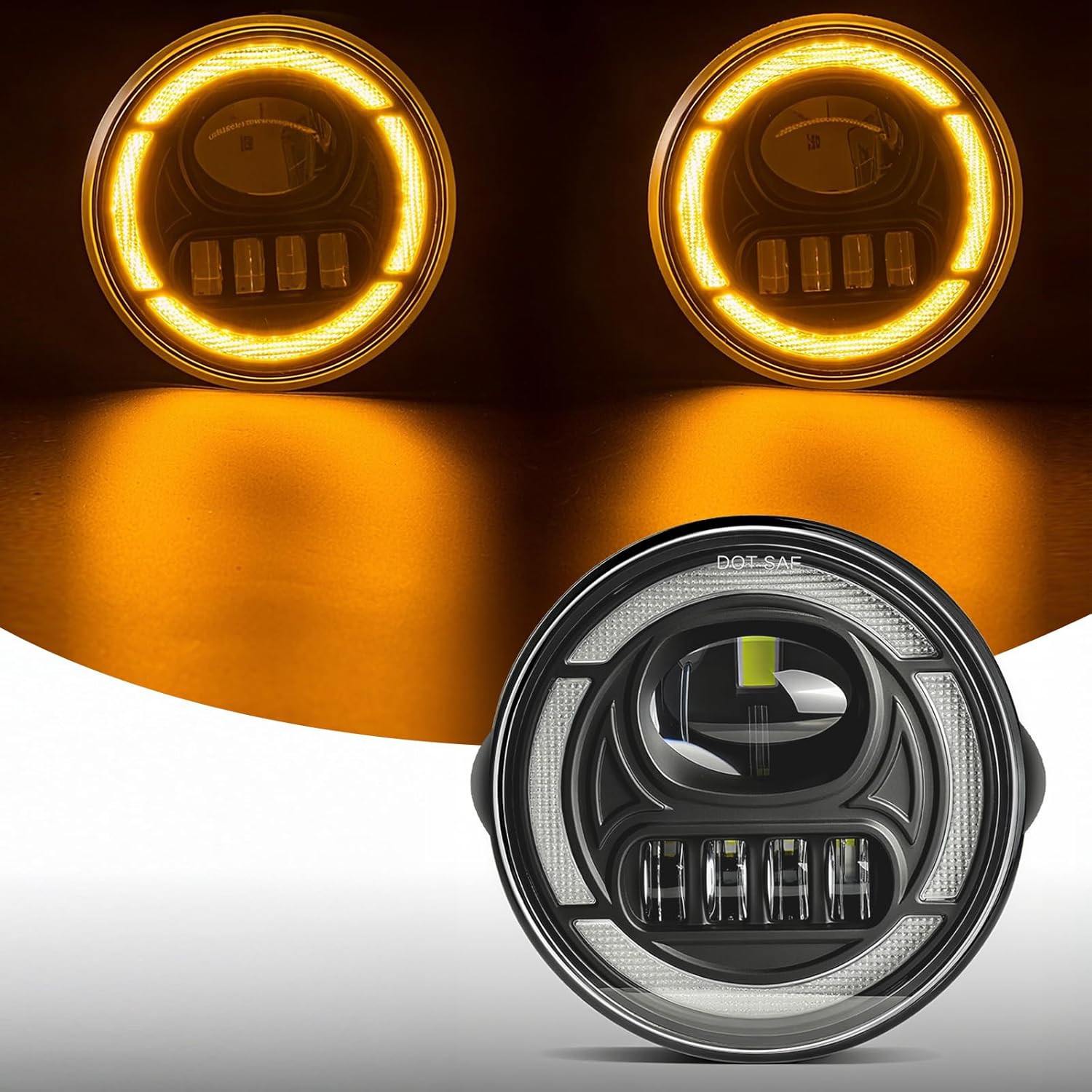 mcooo Led Fog Lights with DRL Comaptible with Ford Expedition 2007 2008 2009 2010 2011 2012 2013 2014, Compatible with 2008-2011 Ford Ranger, Upgrade and Modified 1 Pair Led Fog Lamp, Fog Light Assembly