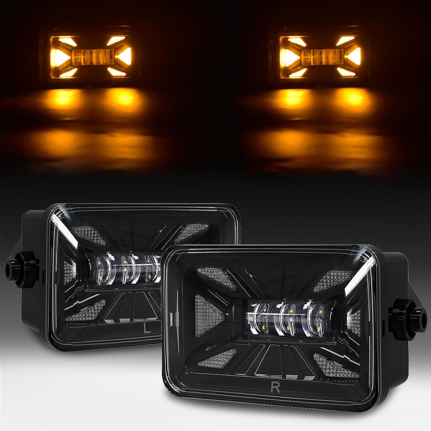 Mcooo LED Fog Lights with DRL For 2015-2020 Ford F-150 Bumper Driving Fog Lamps Set Assembly Kit 1 Pair (Clear Lens) 2015 2016 2017 2018 2019 2020